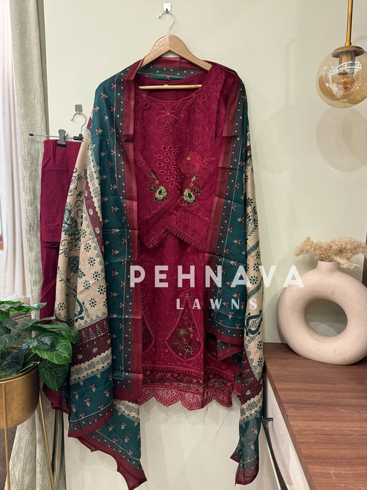 Paki  embroidered suit -cs(color options available )