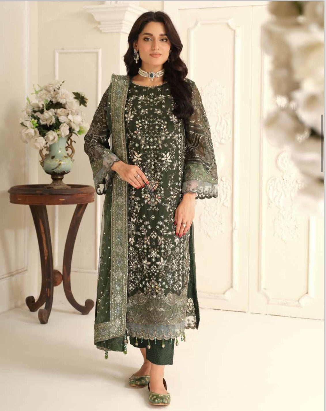 Pure chiffon semi stitched suit-n3