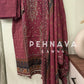 Embroidered suit with embroidered dupatta-3193