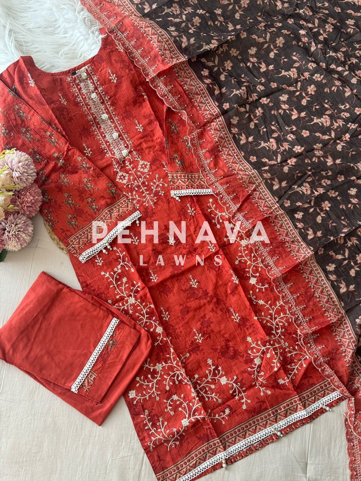 Casual Wear Cotton Suit-3528