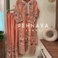 Chinnon embroidered ready to wear suit with wide palazzos-3 color options