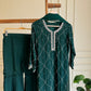 Chinnon  handworked suit-Bottle green