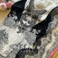 Printed casual suit with chiffon dupatta- ez B/W