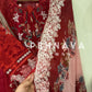 Embroidered suit with embroidered dupatta-3354 red