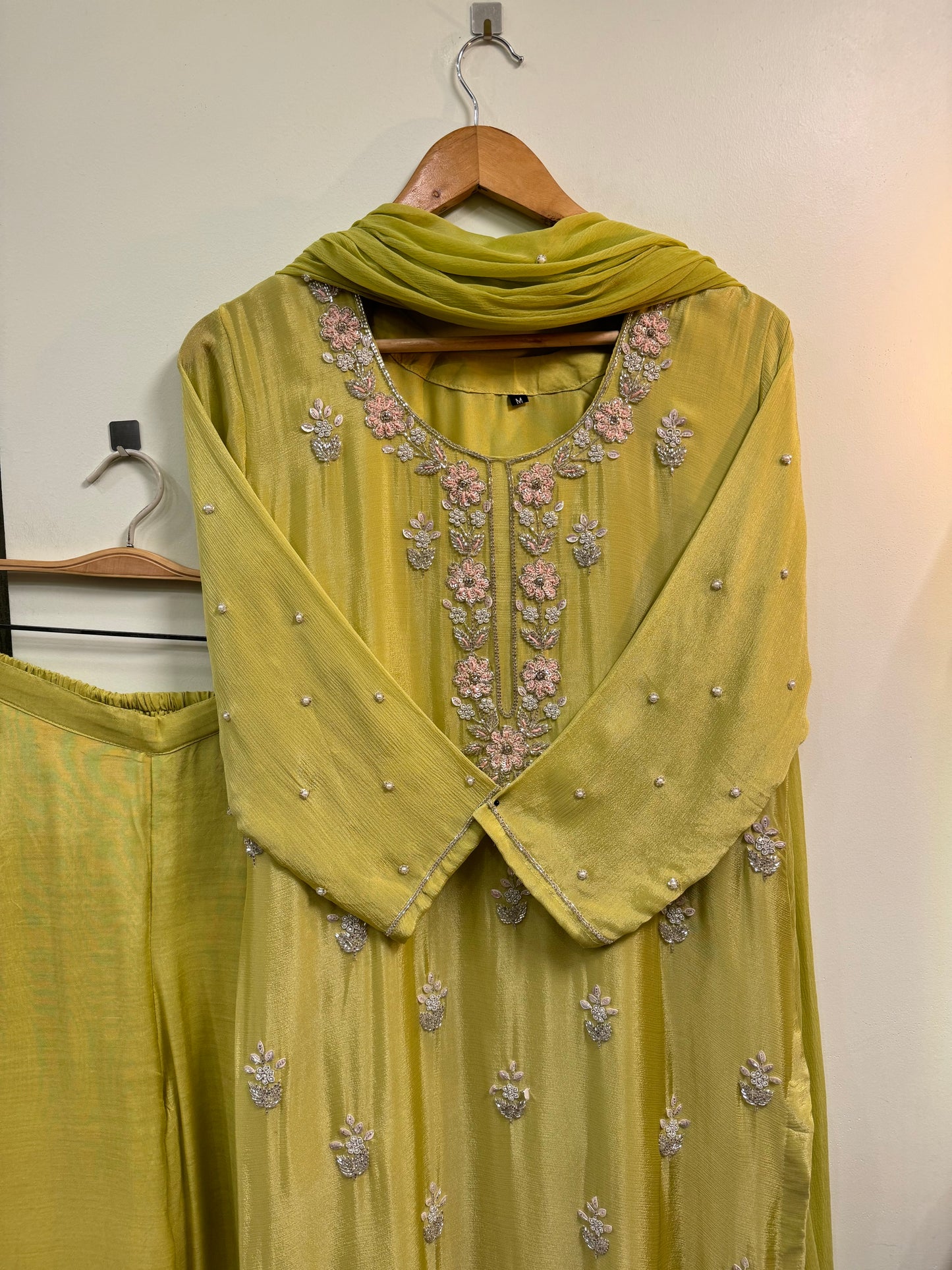 chinnon ready to wear with hand work detailings-green