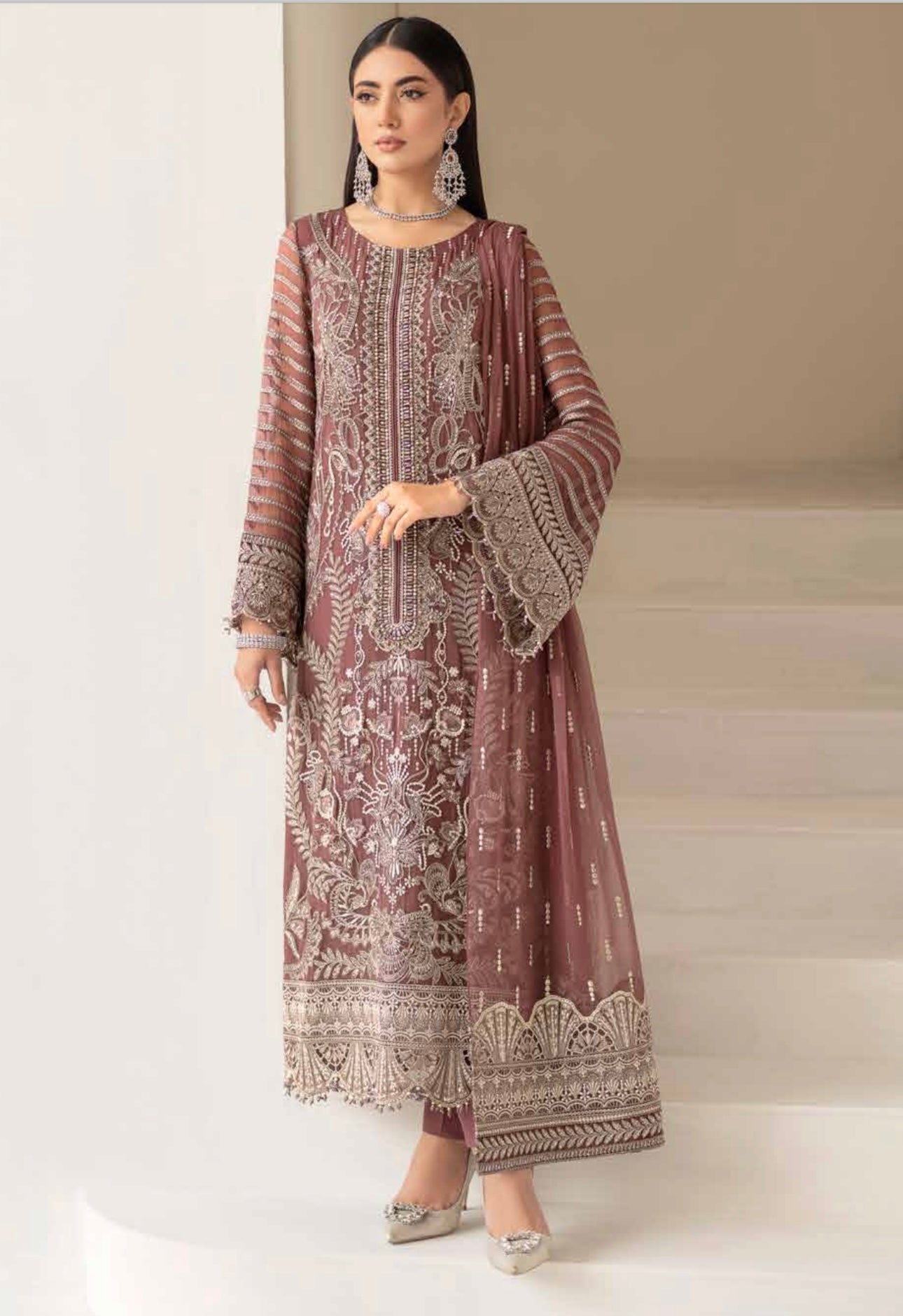 Luxury chiffon embroidered party wear-03