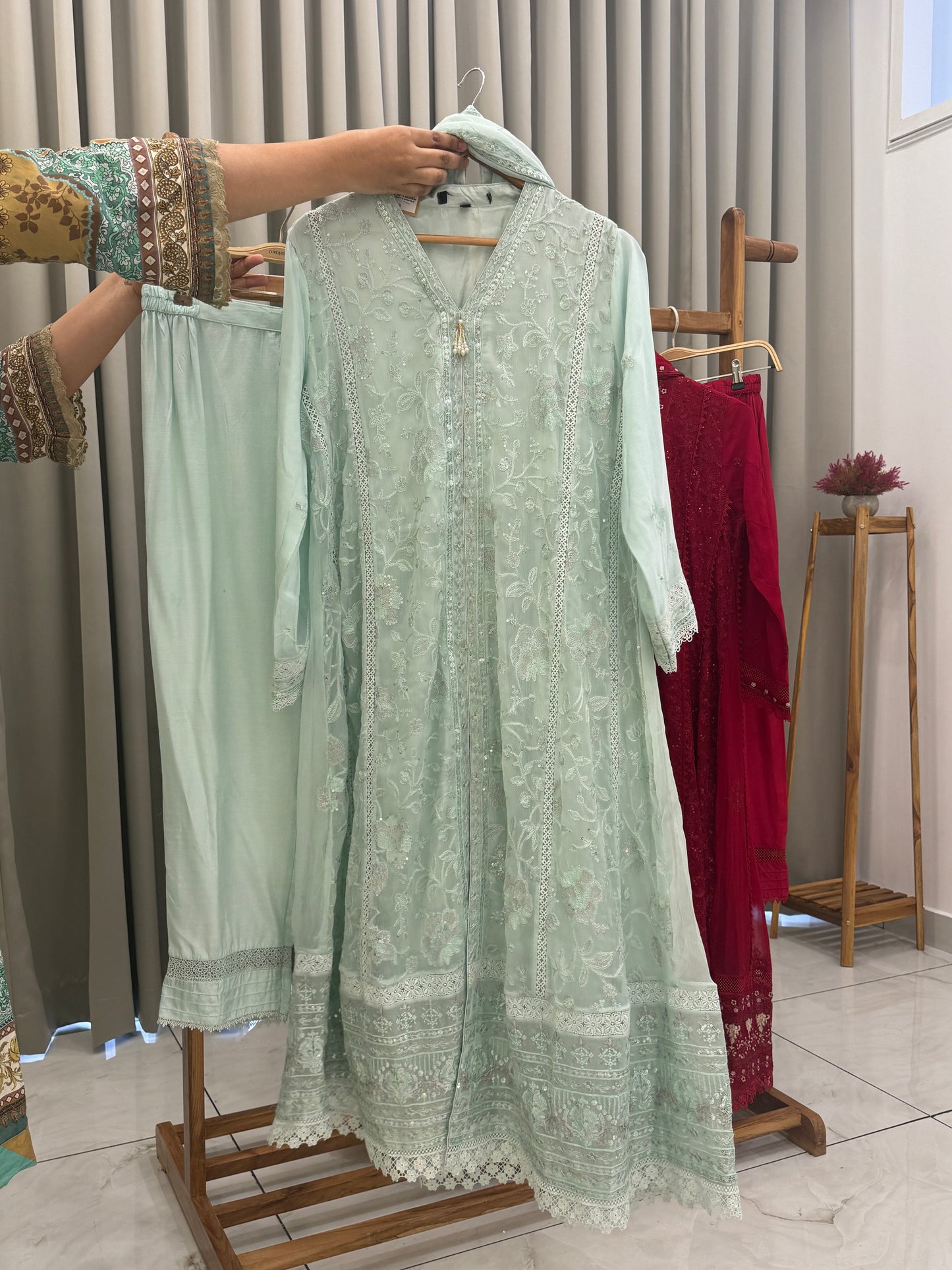 Pakistani pure chiffon Anarkali-aghanoor