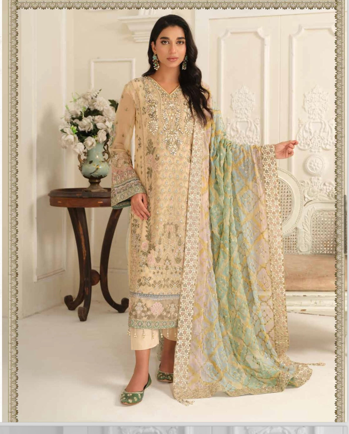 Pure chiffon semi stitched suit-n5