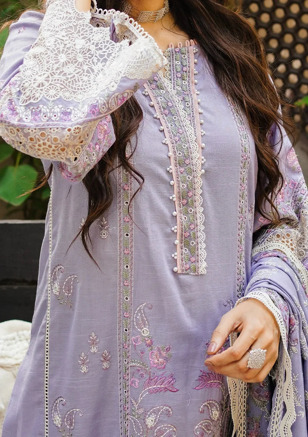 Rayon embroidered casual wear-3393