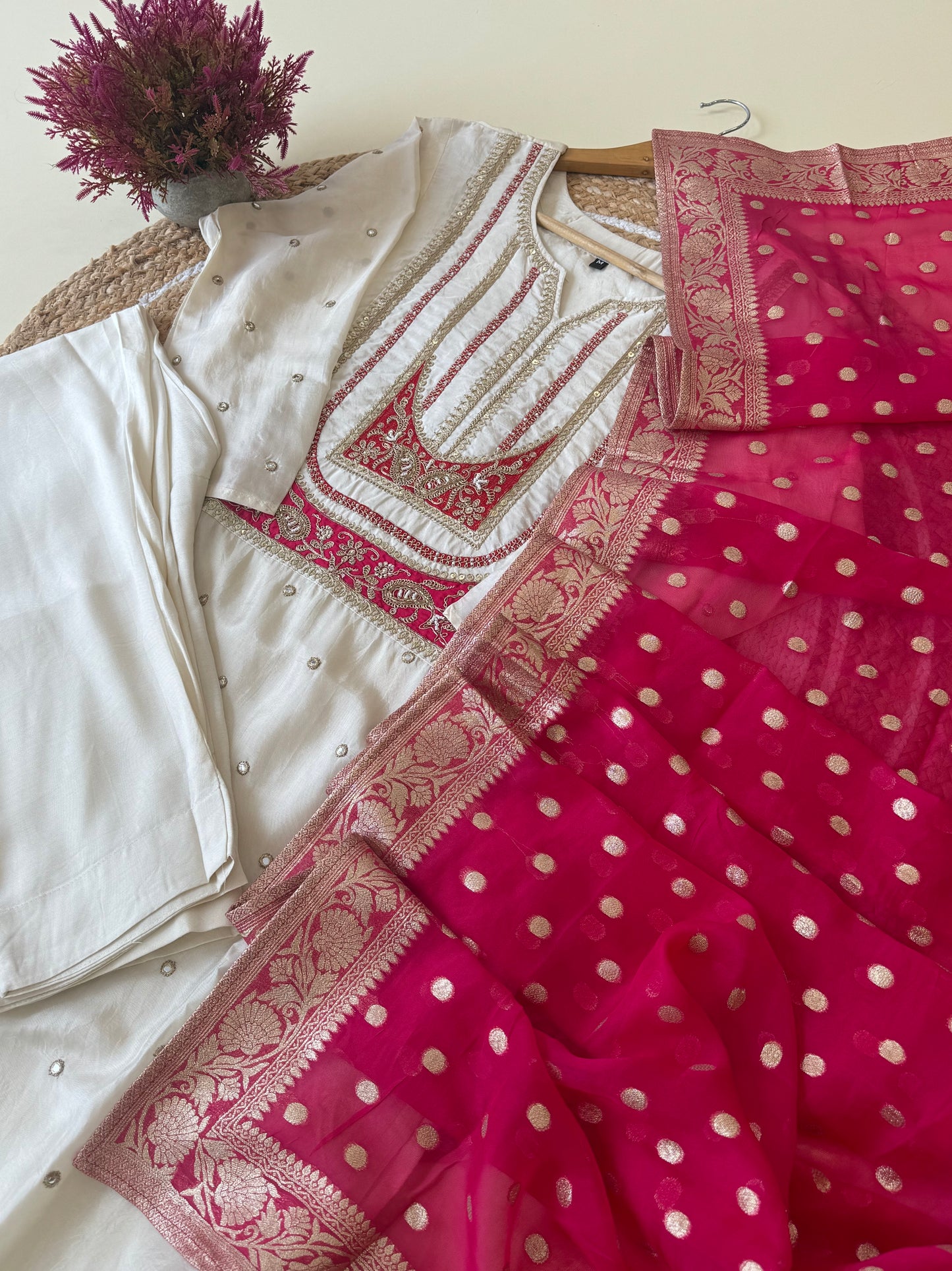 silk suit with banarsi woven dupatta-4193