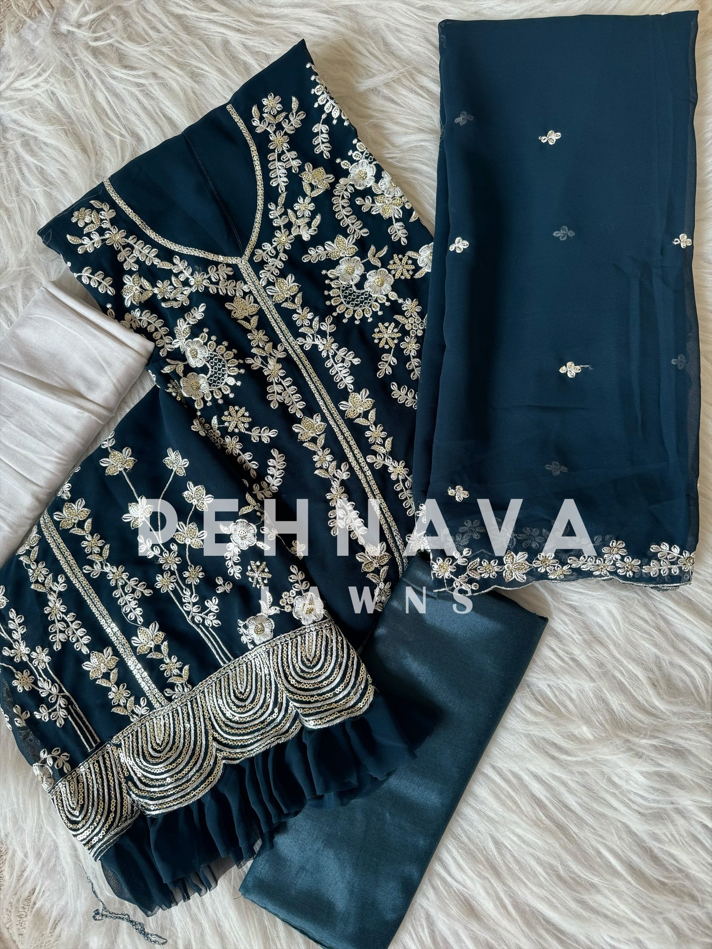 Georgette embroidered party wear