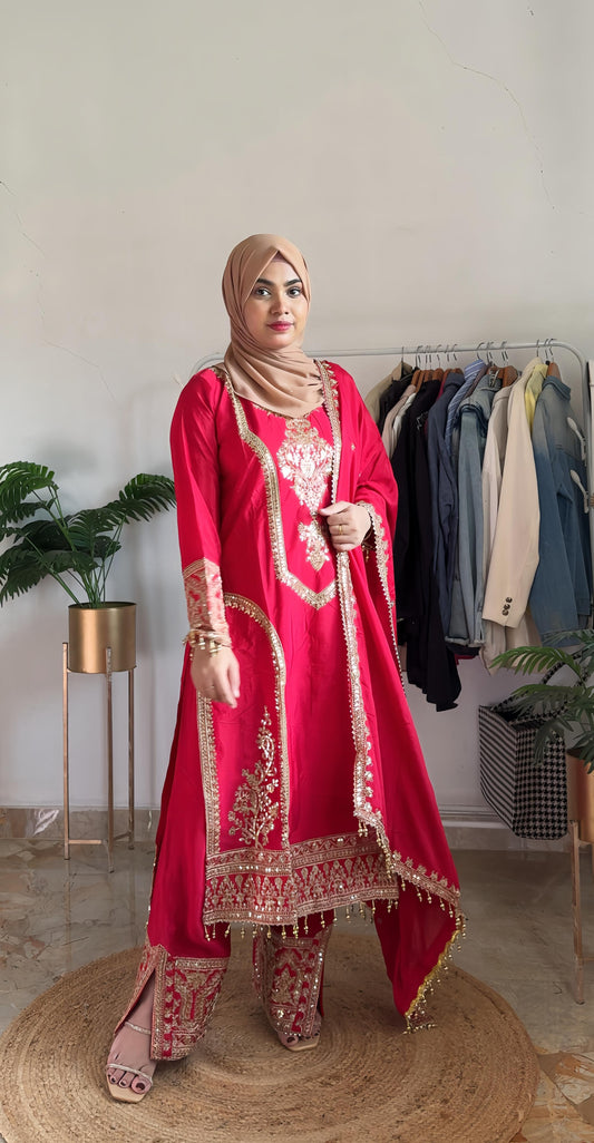 Chinnon embroidered suit -ready to wear(with color options)