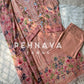 Paki printed suit with embroidered patches -1001