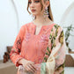 Lawn embroidered suit-G-211