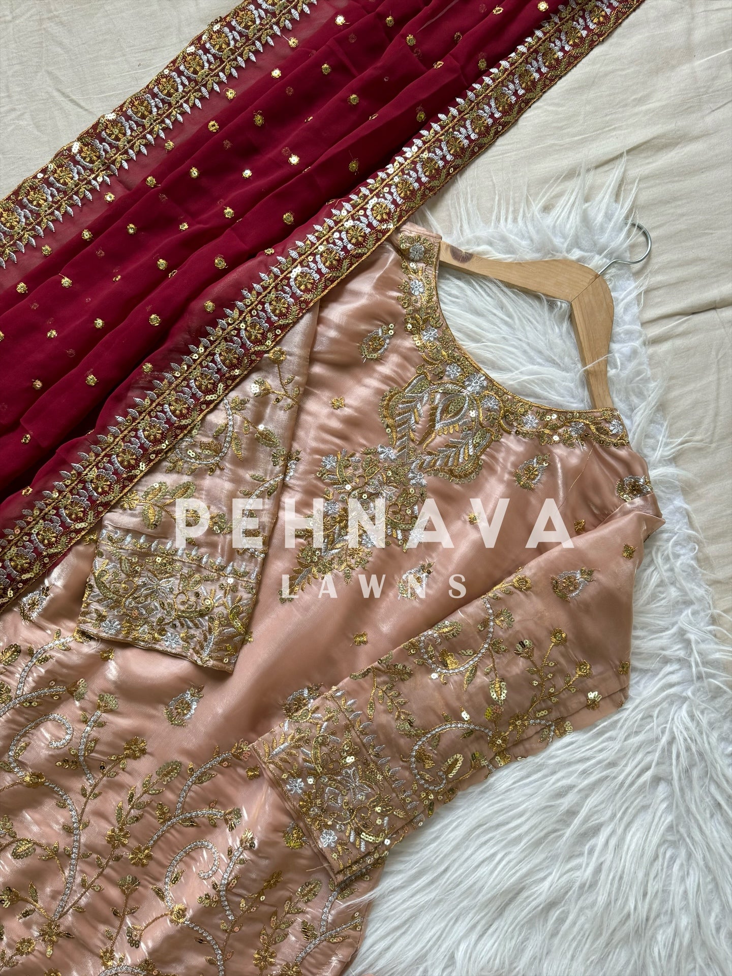 Shimmer  ready to wear suit with dupatta