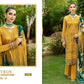 Embroidered cotton suit with chiffon dupatta - 3436