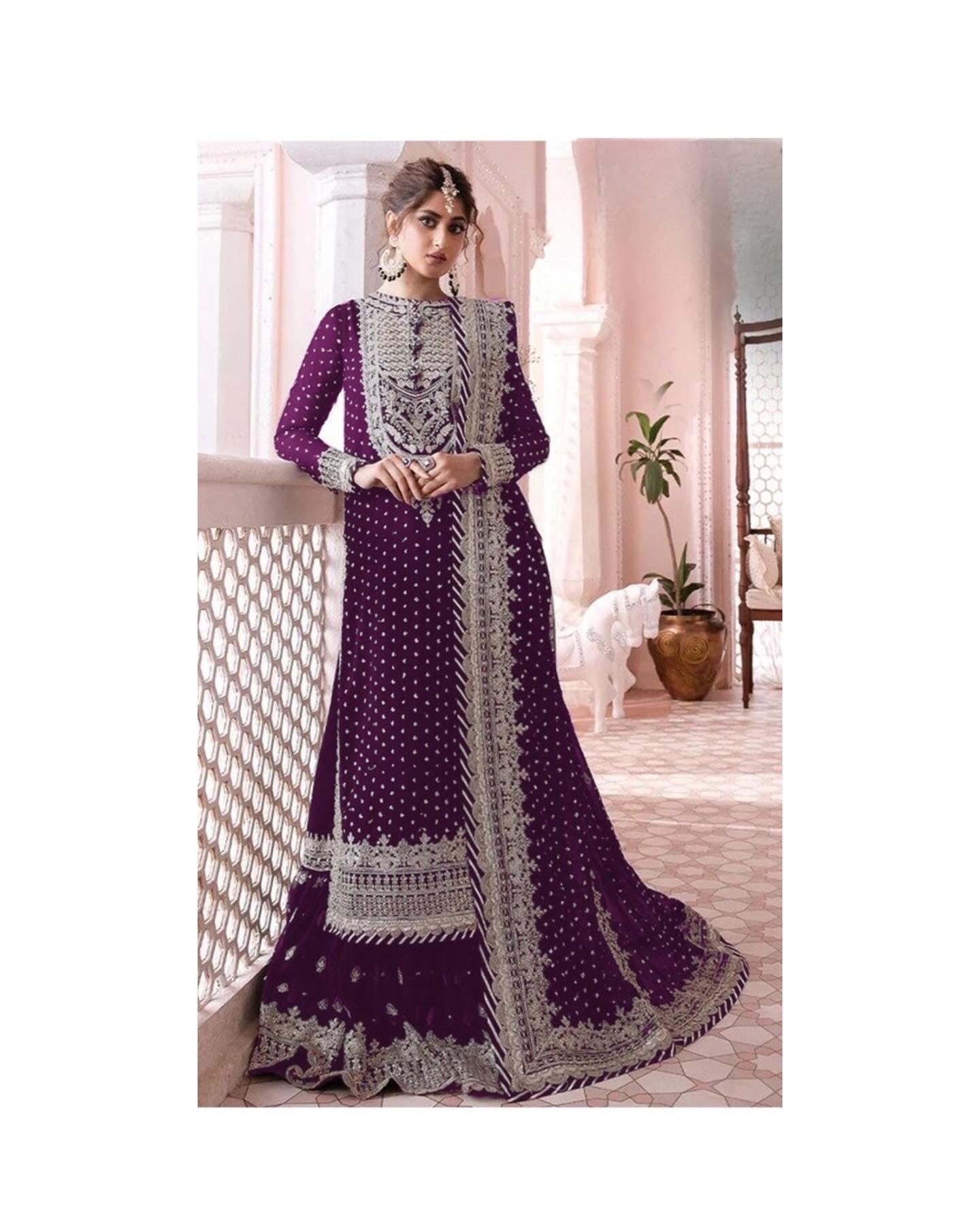 Georgette embroidered party wear -RP