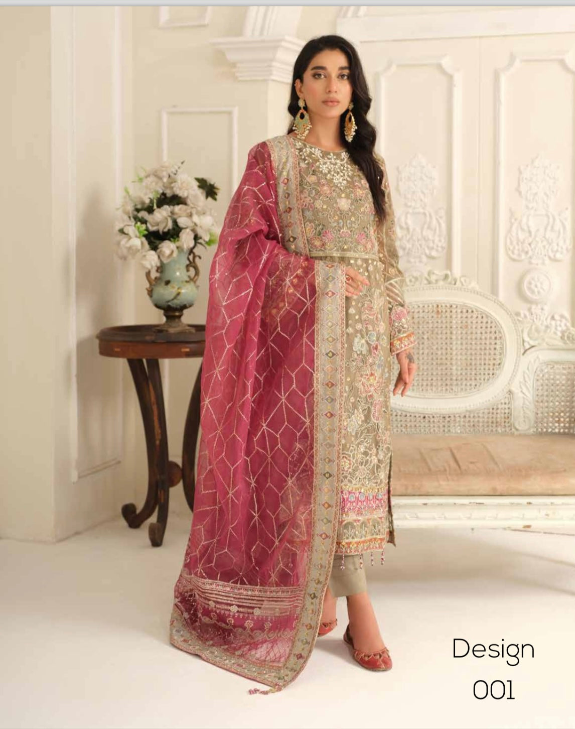 Pure chiffon semi stitched suit-n1