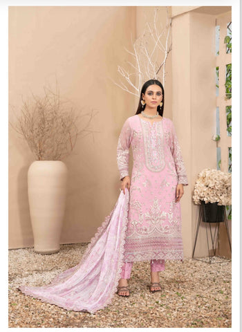 Pure chiffon embroidered semi stitch-03