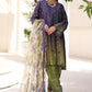 Embroidered suit with chiffon embroidered dupatta - 10001