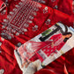 Pure lawn suit with full size chiffon dupatta-red