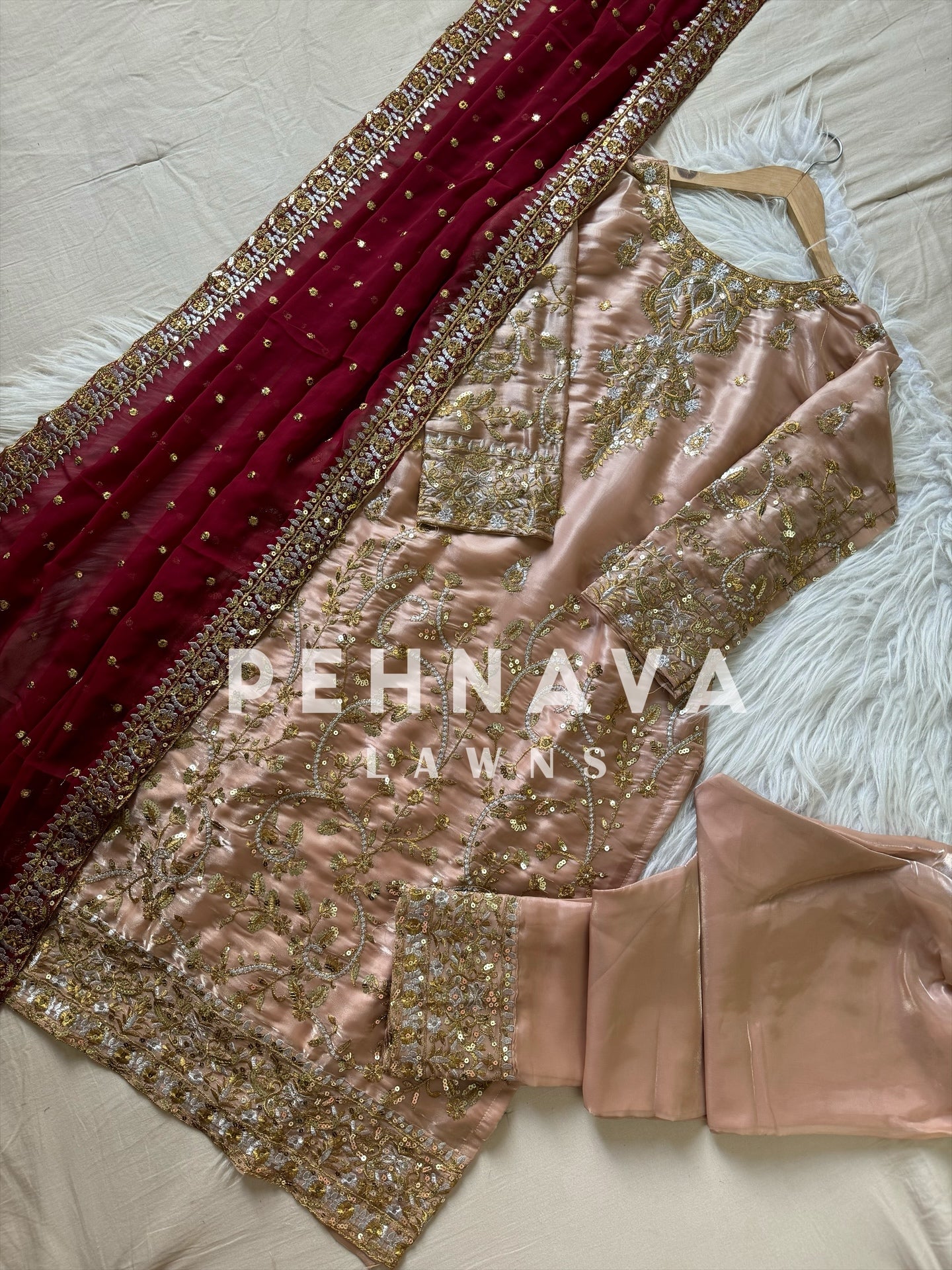 Shimmer  ready to wear suit with dupatta