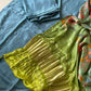 Silk hand detailed suit with gajji silk dupatta-green