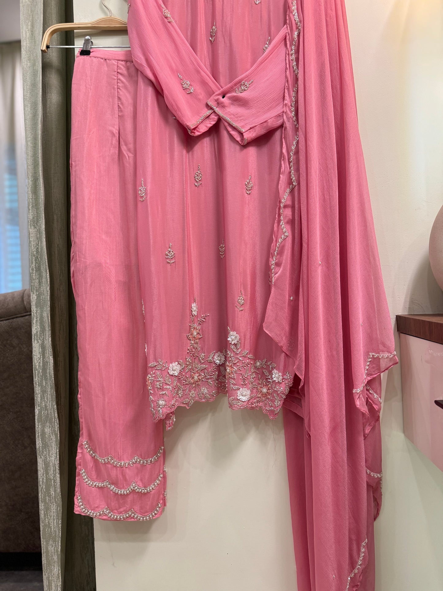 chinnon ready to wear with hand work detailings-pink