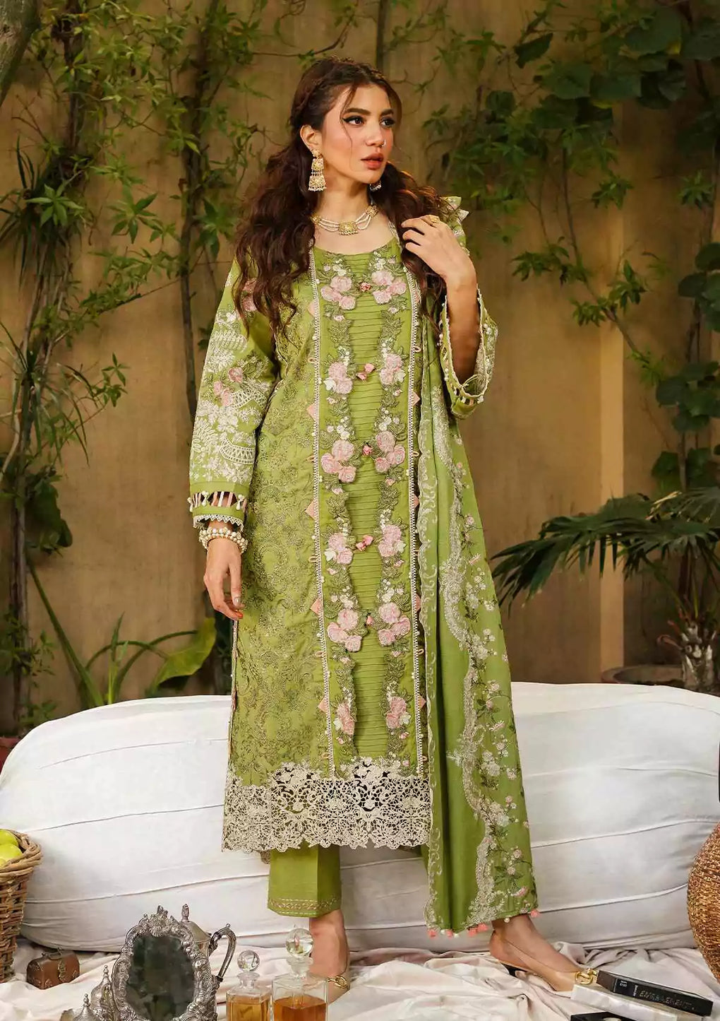 Rayon embroidered casual wear-3394