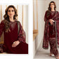 Embroidered velvette suit -3284