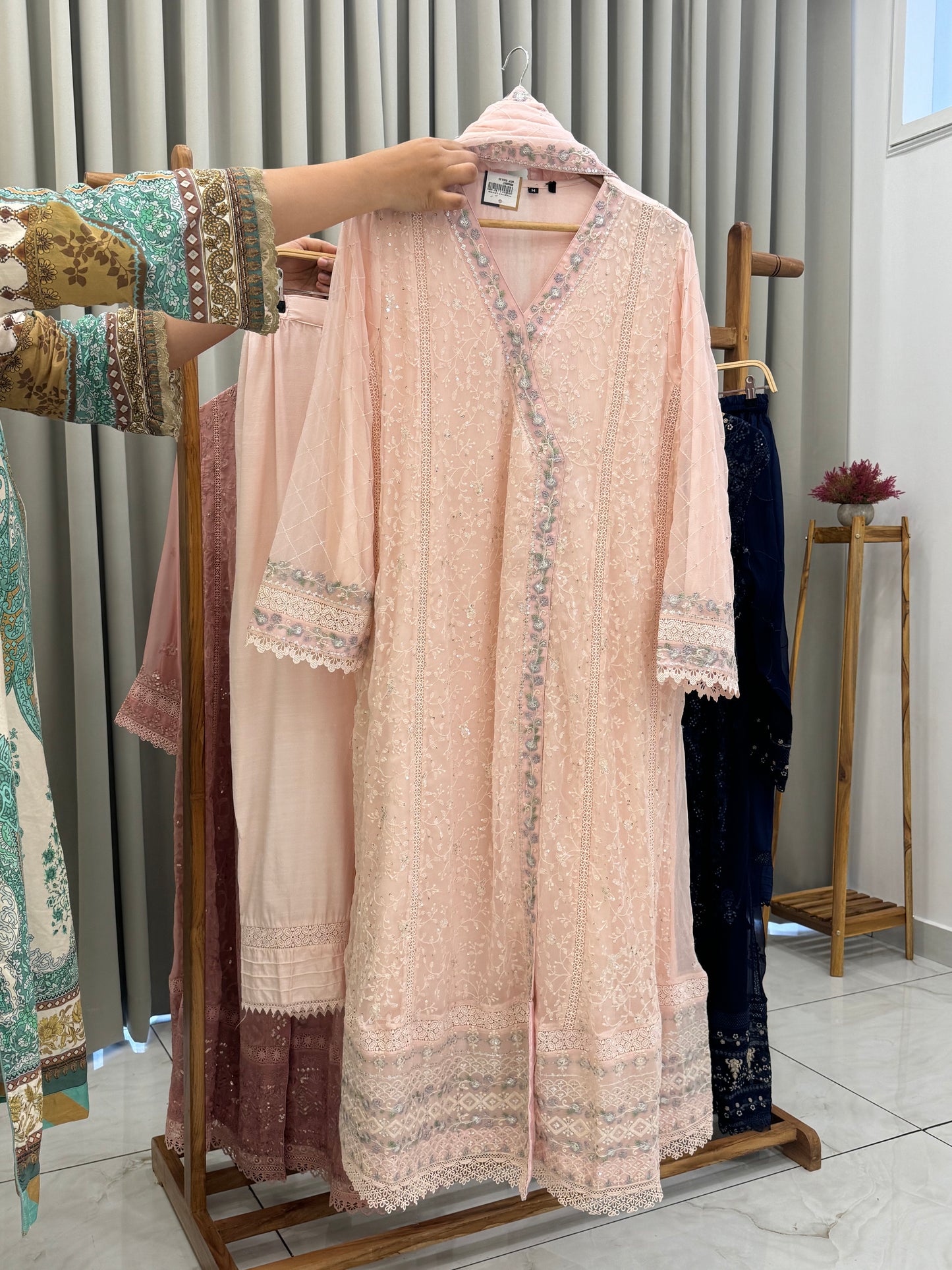 Pakistani pure chiffon Anarkali-aghanoor