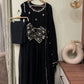 Georgette anarkali pattern dress-black