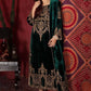 Embroidered velvette suit -1517