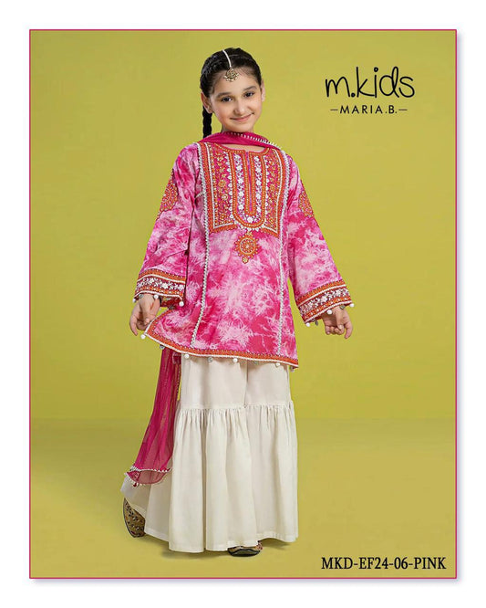 Kids party wear -ready to wear MKD-EF24-06-PINK