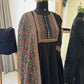 Modal dupatta paired with black anarkali