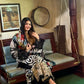 Printed casual suit with chiffon dupatta-AL