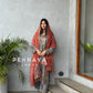 Organza embroidered suit-1252G