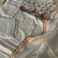 Muslin with embroidered top and  soft dupatta