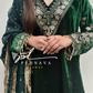 Embroidered velvette suit -maroon,green