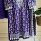 Khaadi Classic Embroidered Lawn Suit –violet floral size S