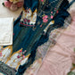 Cotton casual suit with pure chiffon dupatta-BNU