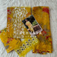 Printed casual suit with chiffon dupatta-fr yellow