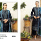 Embroidered cotton suit with chiffon dupatta - 3437