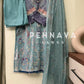 Beautiful printed suit with chiffon dupatta-6002