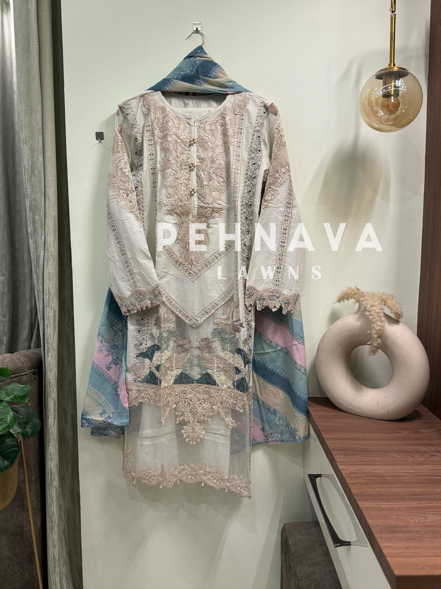 Paki  embroidered suit -cs