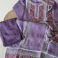 Pure organza embroidered suit-lavender