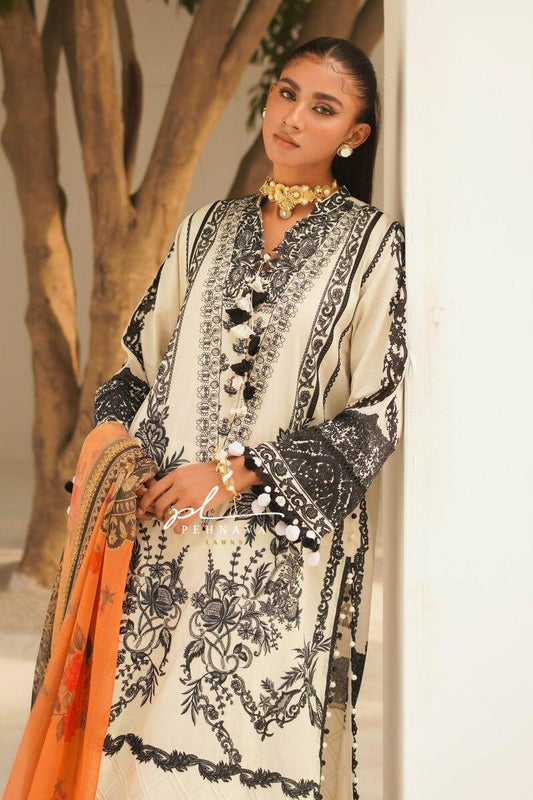 Embroidered casual suit-3235