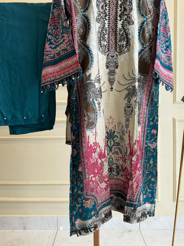 Pakistani Embroidered Casual Suit-6