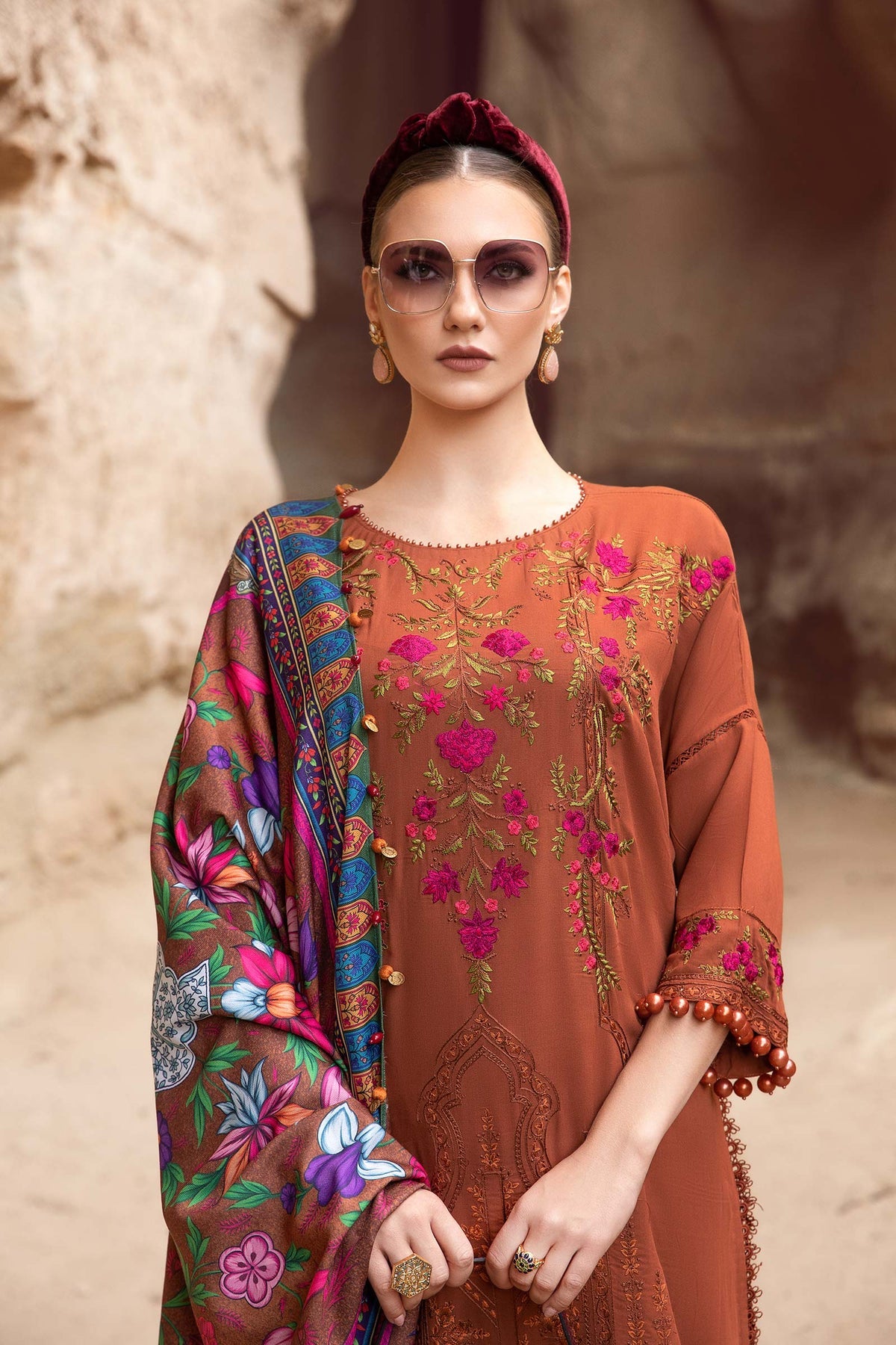 Rayon embroidered casual wear-3360