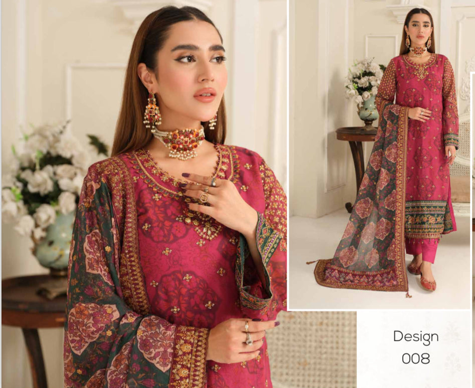 Pure chiffon semi stitched suit-n8